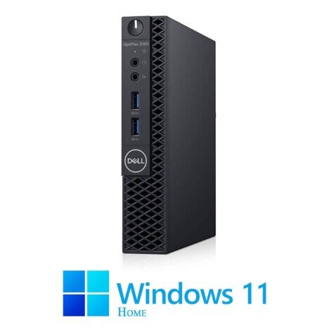 Mini PC Dell OptiPlex 3060, Hexa Core i5-8400, 8GB DDR4, 128GB SSD, Win 11 Home